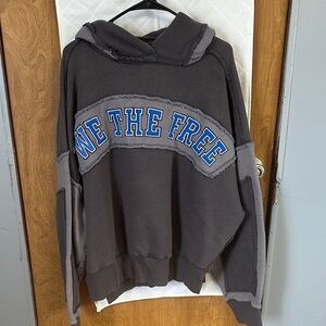 Flash sale , never worn ! We The Free womens Charcoal and Blue Sweater